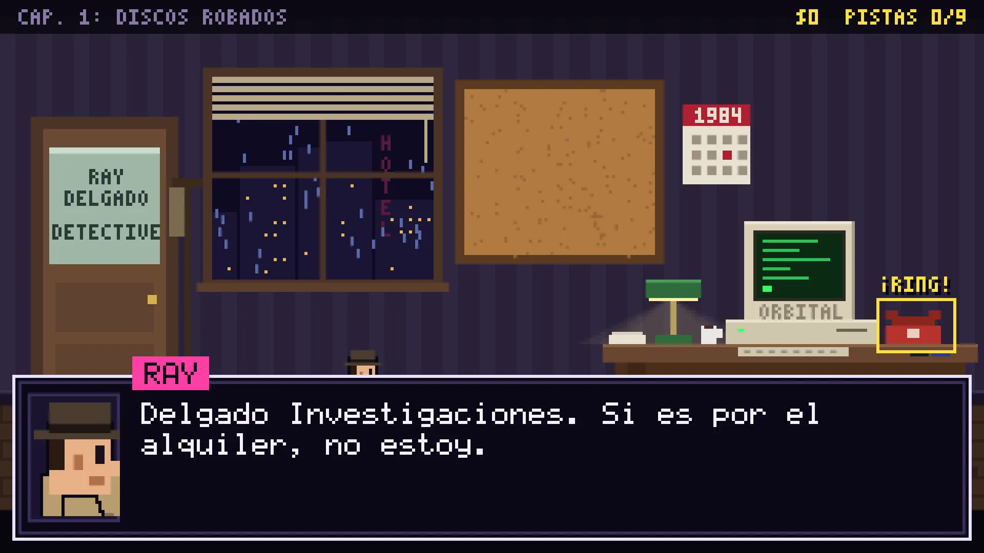 El despacho de Ray Delgado. Si es por el alquiler, no está.