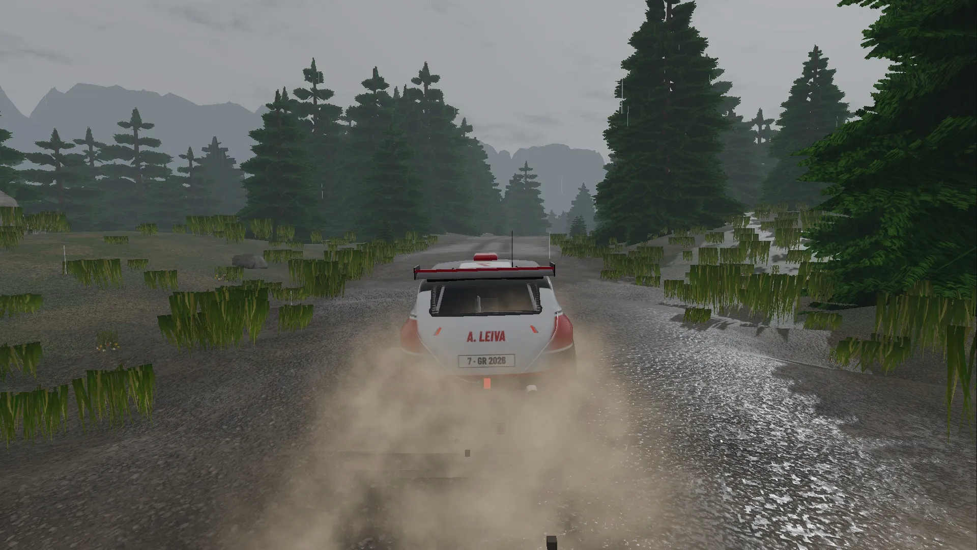Lluvia, barro y menos agarre.