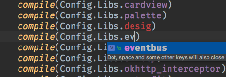 Kotlin Gradle Autocomplete